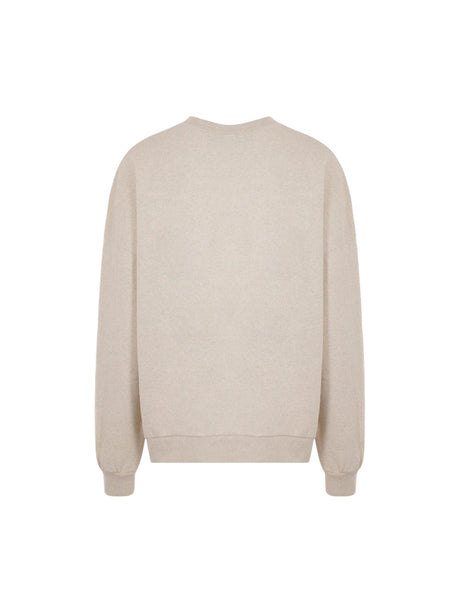 Pa Monogram Cotton and Linen Sweatshirt-PALM ANGELS-JOHN JULIA