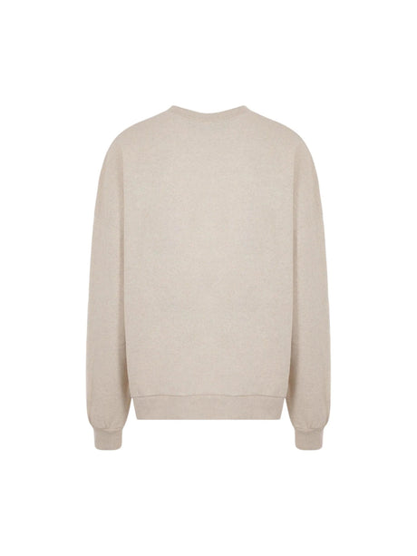 Pa Monogram Cotton and Linen Sweatshirt-PALM ANGELS-JOHN JULIA