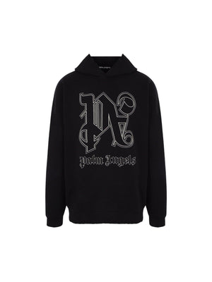 Pa Monogram Statement Jersey Hoodie-PALM ANGELS-JOHN JULIA