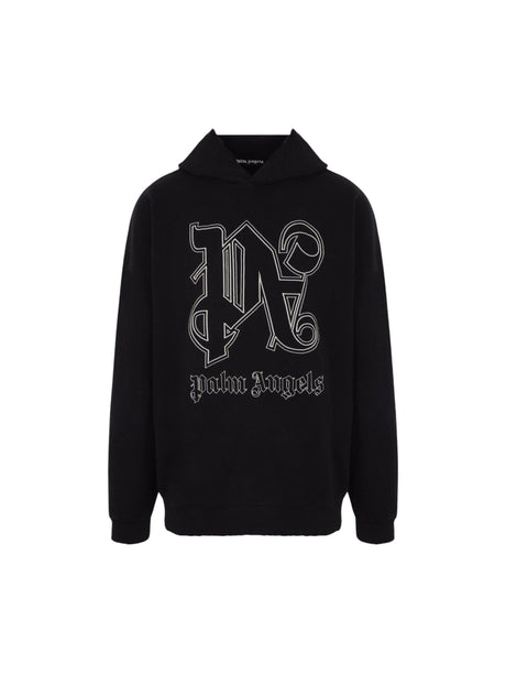 Pa Monogram Statement Jersey Hoodie-PALM ANGELS-JOHN JULIA