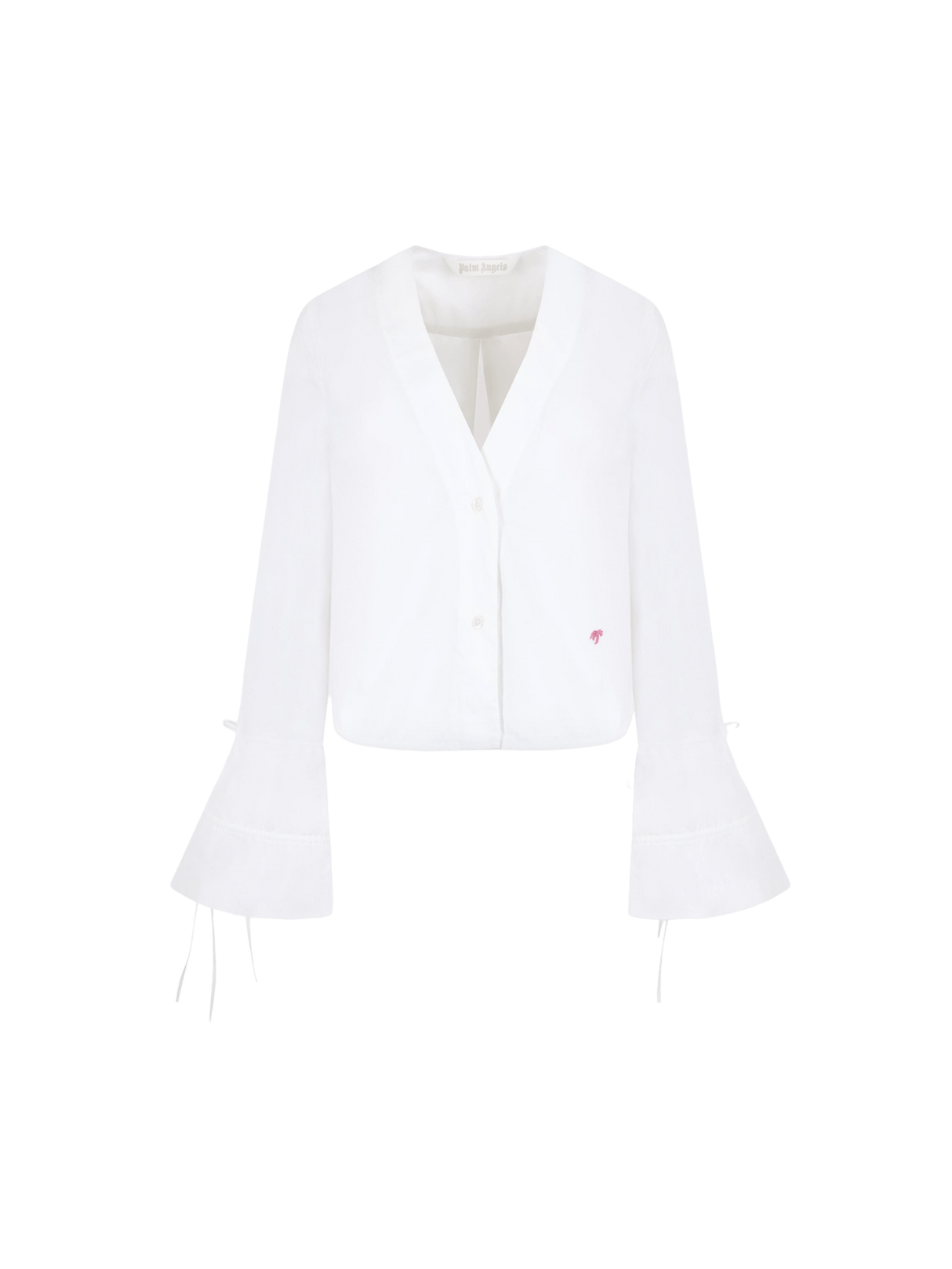 Poplin Cropped Shirt-PALM ANGELS-JOHN JULIA