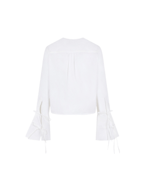 Poplin Cropped Shirt-PALM ANGELS-JOHN JULIA