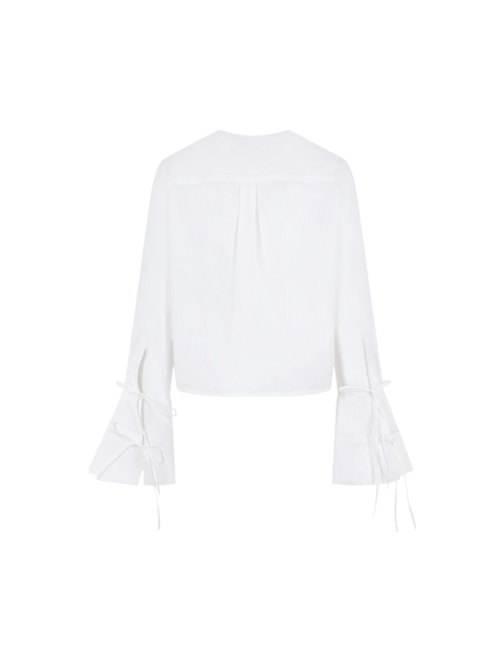 Poplin Cropped Shirt-PALM ANGELS-JOHN JULIA