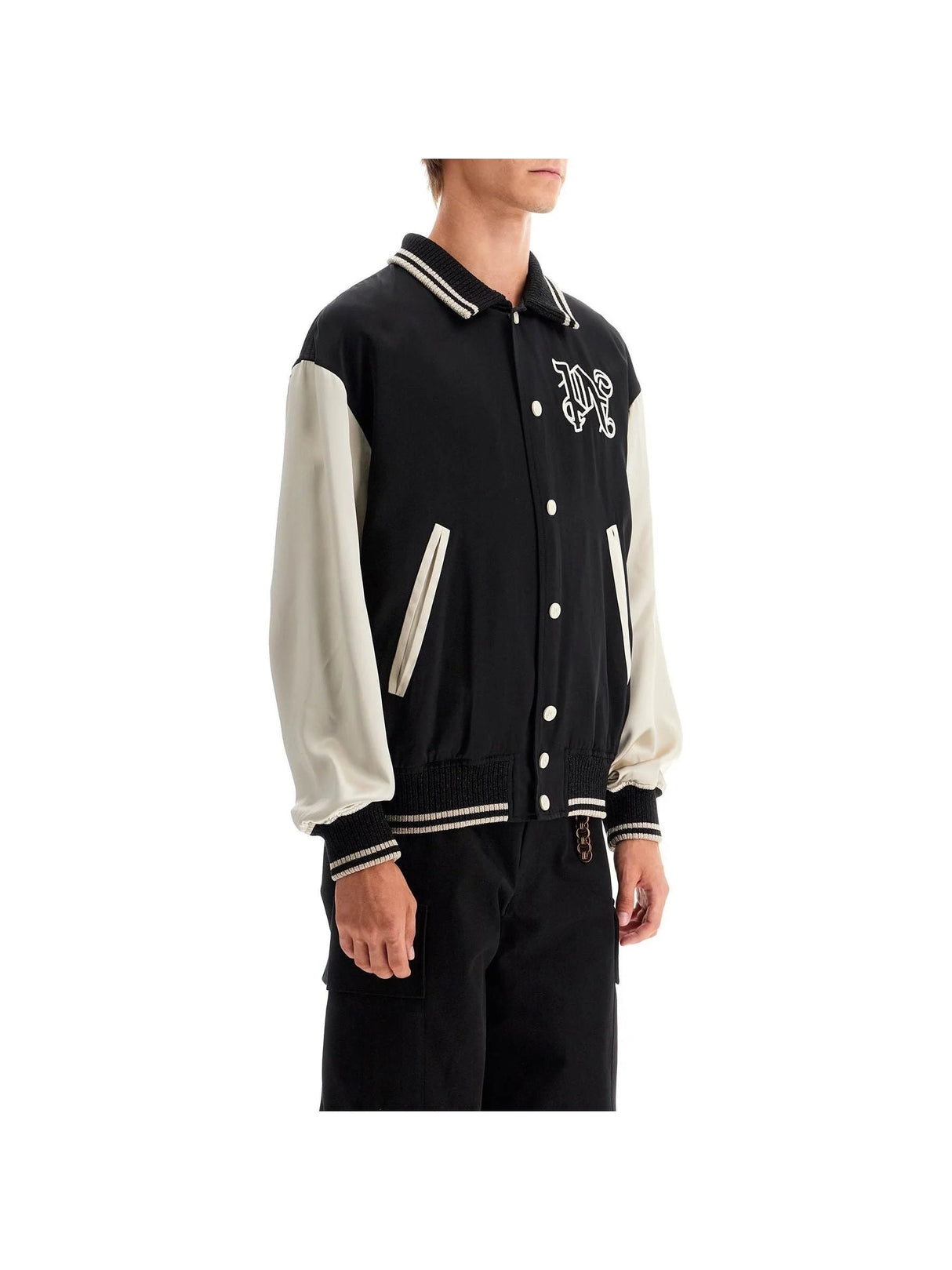 PALM ANGELS-Satin Varsity Jacket -JOHN JULIA.