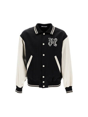 PALM ANGELS-Satin Varsity Jacket -JOHN JULIA.