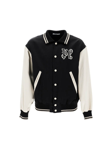 PALM ANGELS-Satin Varsity Jacket -JOHN JULIA.