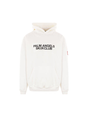 PALM ANGELS-Palm Angels Ski Club Fleece Hoodie-JOHN JULIA