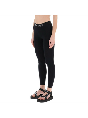 Sporty Leggings With Branded Stripe PALM ANGELS JOHN JULIA.