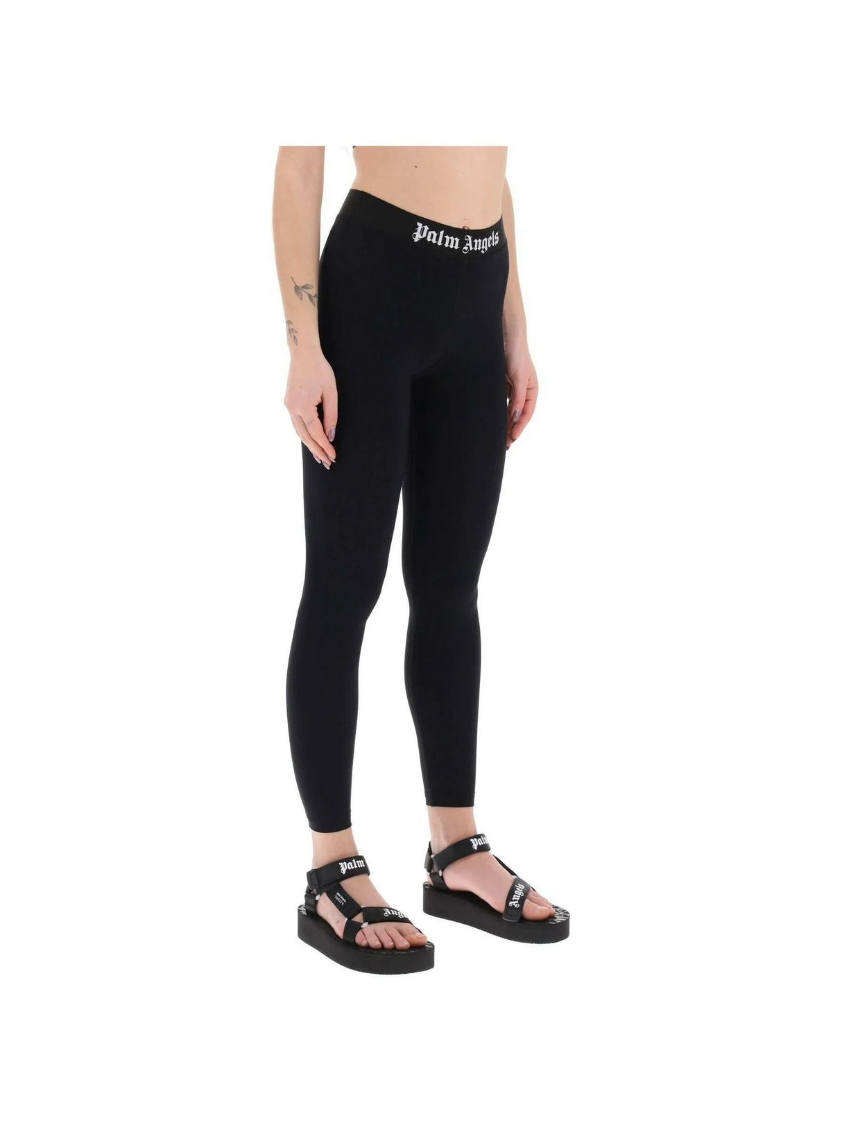 Sporty Leggings With Branded Stripe PALM ANGELS JOHN JULIA.