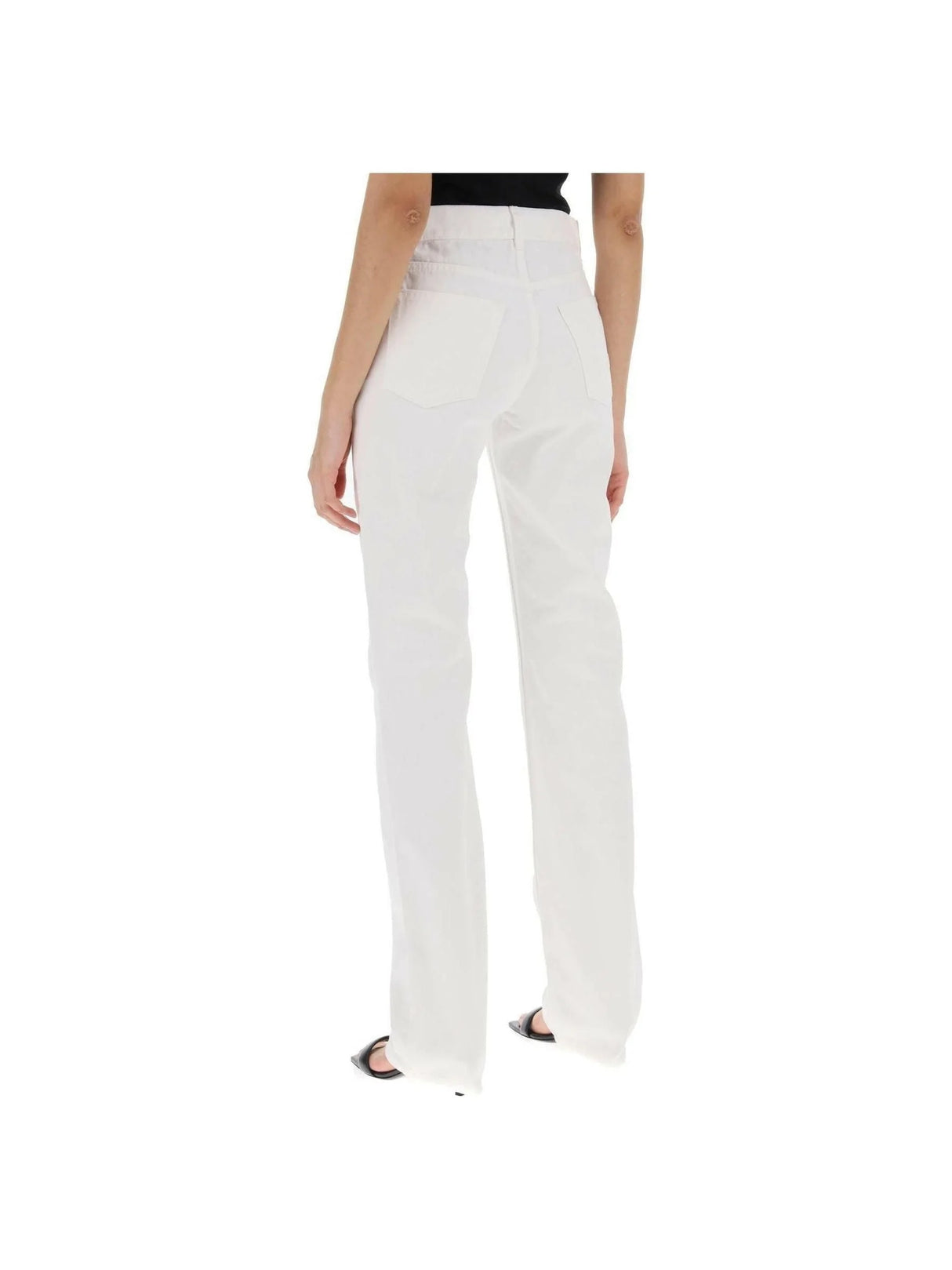 PALM ANGELS-Straight-Leg Cotton Pants-JOHN JULIA