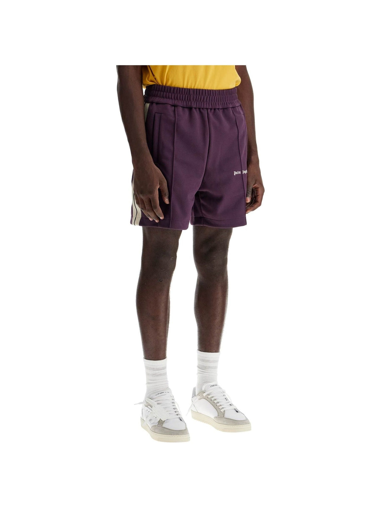 Technical Jersey Contrast Band Track Bermuda Shorts