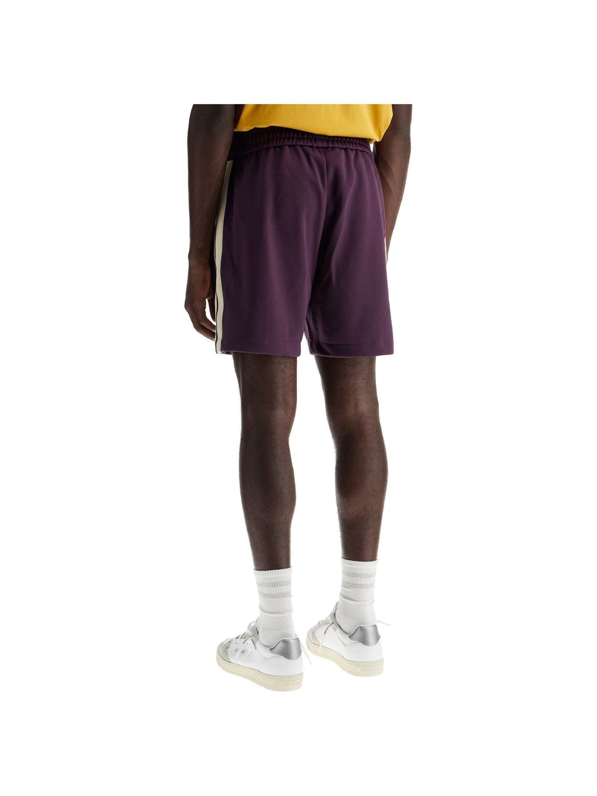 Technical Jersey Contrast Band Track Bermuda Shorts