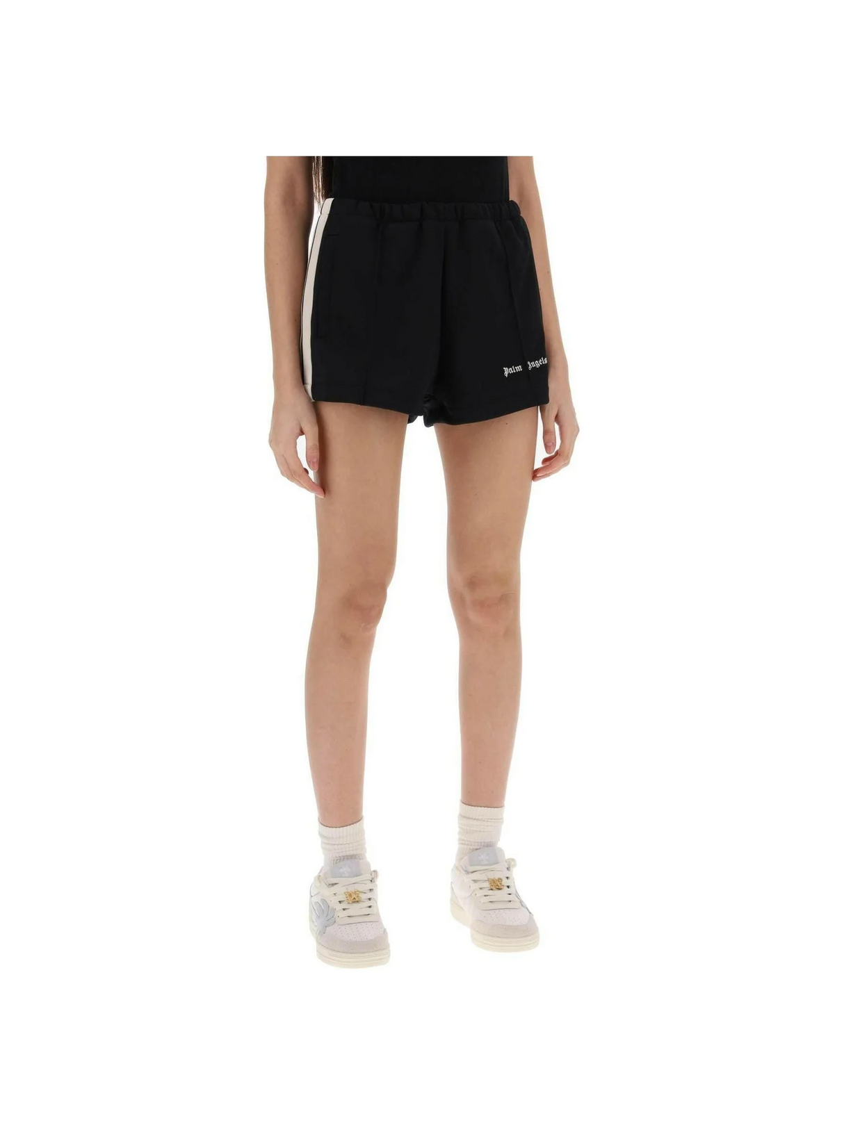 Track Shorts With Contrast Bands PALM ANGELS JOHN JULIA.