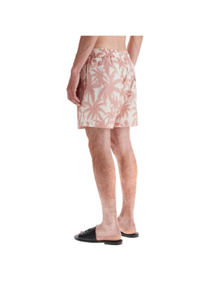 Palm Tree Print Relaxed Fit Shorts