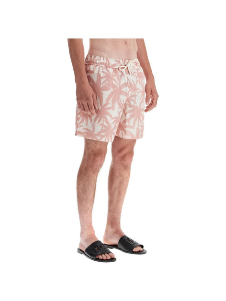 Palm Tree Print Relaxed Fit Shorts