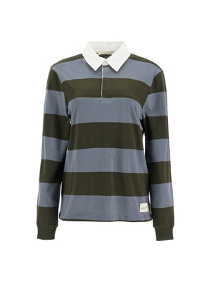 PALOMA WOOL-Long-sleeved Striped Polo Shirt-JOHN JULIA