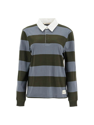 PALOMA WOOL-Long-sleeved Striped Polo Shirt-JOHN JULIA