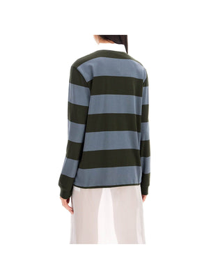 PALOMA WOOL-Long-sleeved Striped Polo Shirt-JOHN JULIA