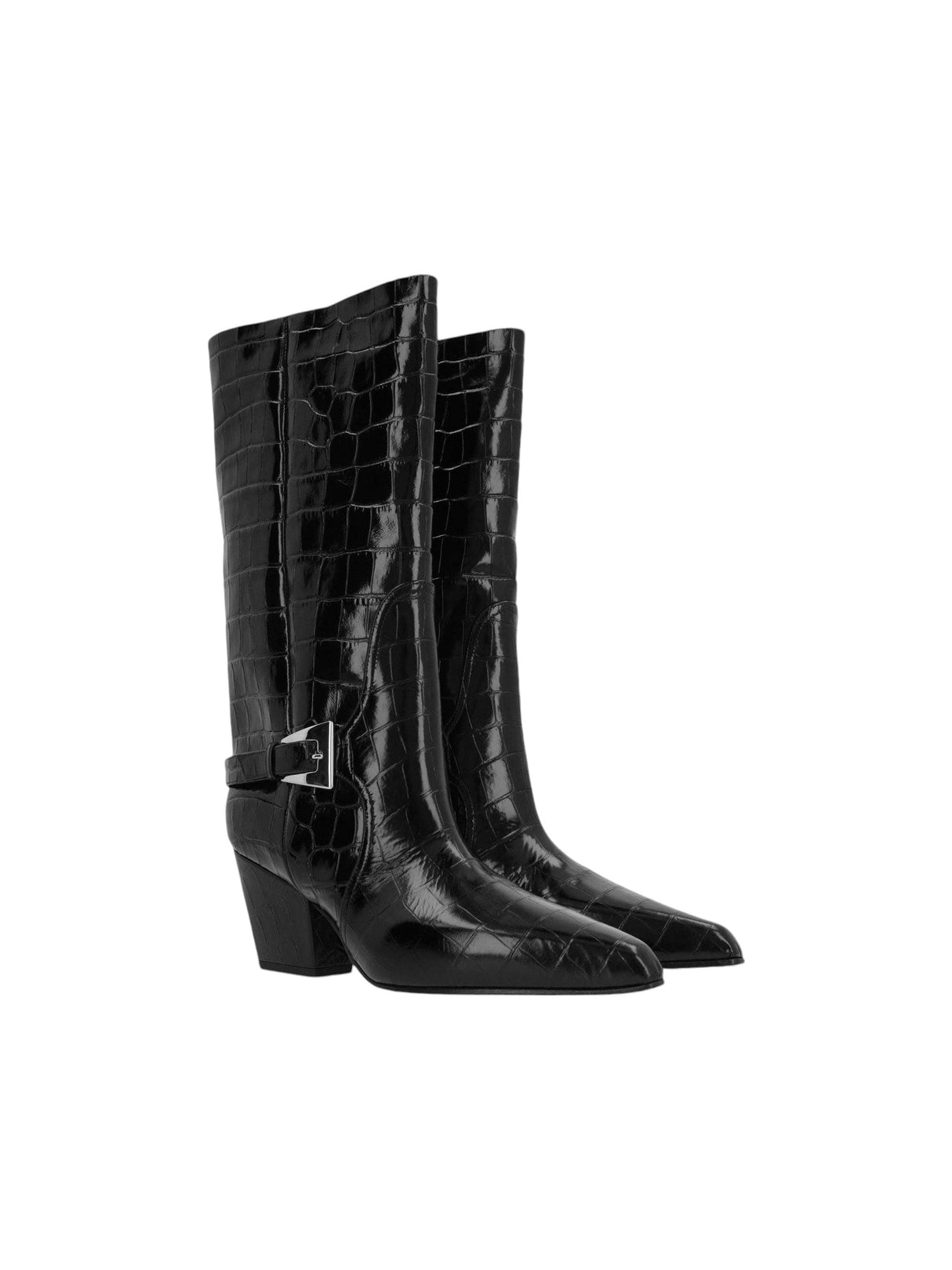 Jane Crocodile Embossed Ankle Boots-PARIS TEXAS-JOHN JULIA