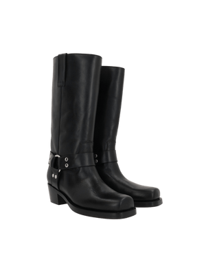 Roxy Smooth Leather Western Boots-PARIS TEXAS-JOHN JULIA