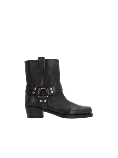 Roxy Vintage Leather Ankle Boots-PARIS TEXAS-JOHN JULIA