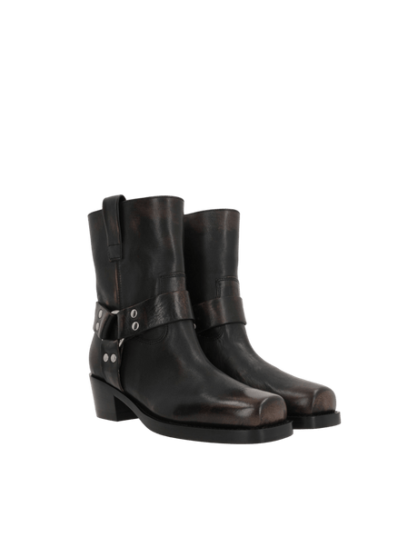 Roxy Vintage Leather Ankle Boots-PARIS TEXAS-JOHN JULIA