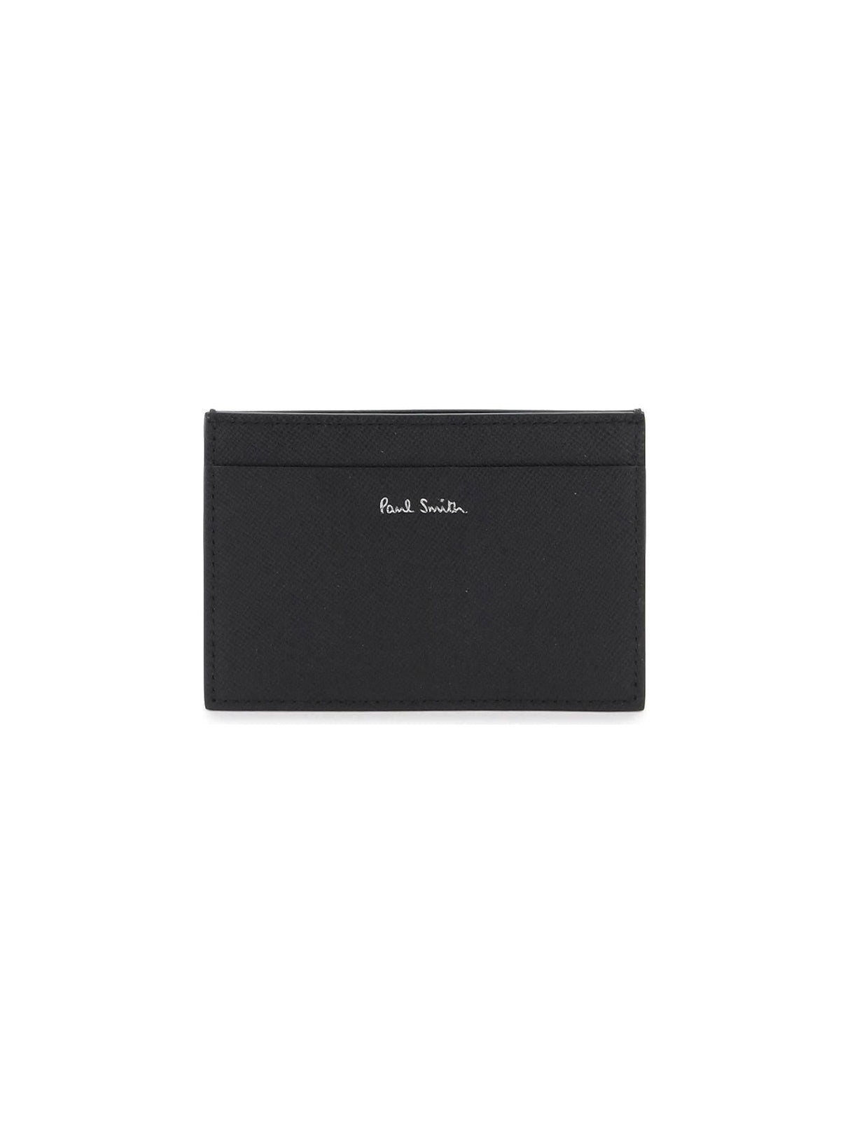 Black and Signature Stripe Balloon Genuine Leather Card Holder PAUL SMITH JOHN JULIA.