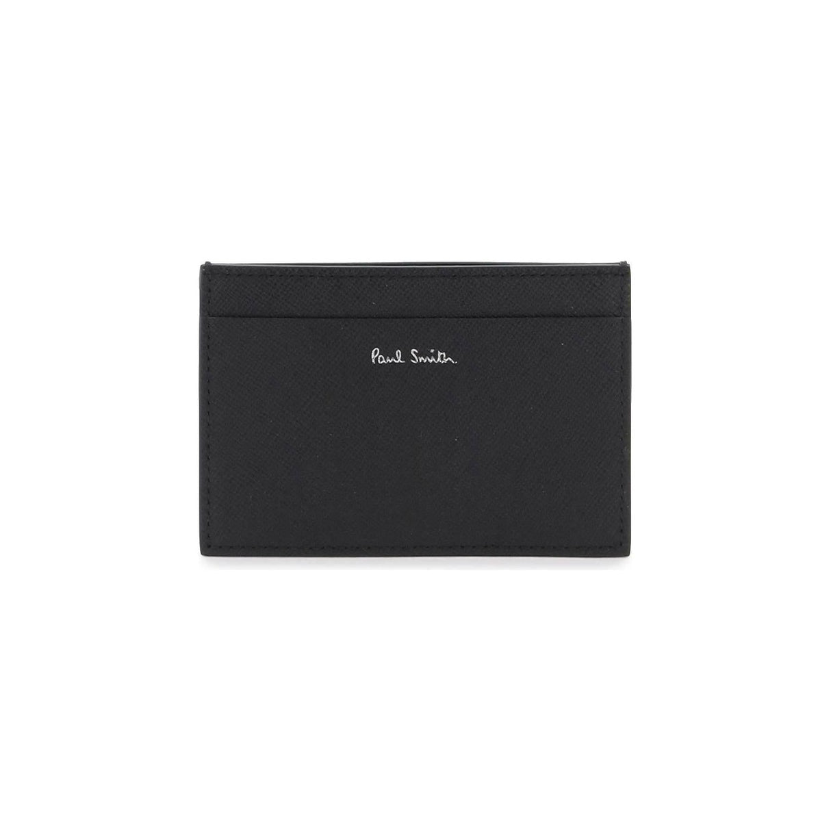 Black and Signature Stripe Balloon Genuine Leather Card Holder PAUL SMITH JOHN JULIA.