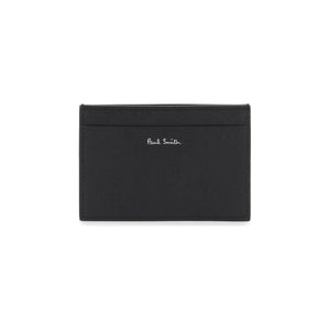 Black and Signature Stripe Balloon Genuine Leather Card Holder PAUL SMITH JOHN JULIA.