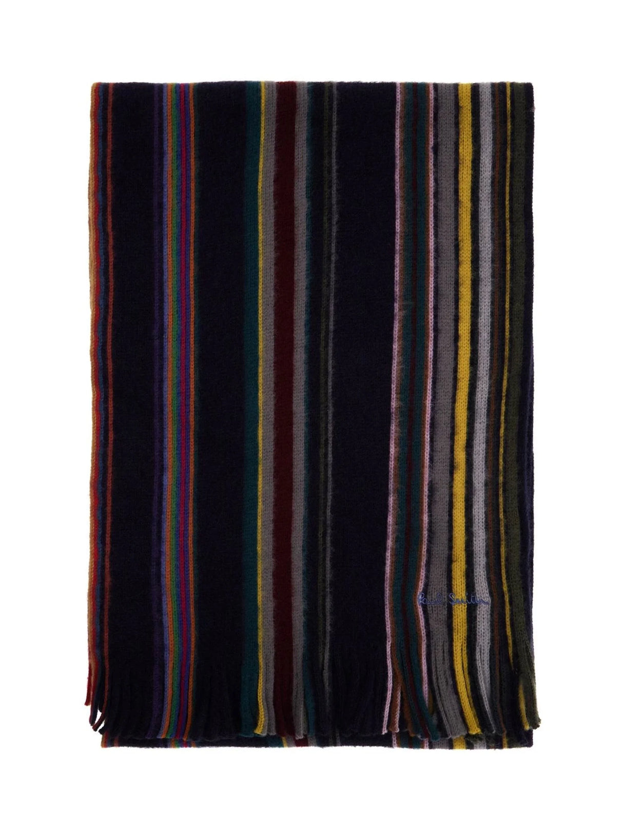 PAUL SMITH-Multicolored Striped Wool Scarf-JOHN JULIA