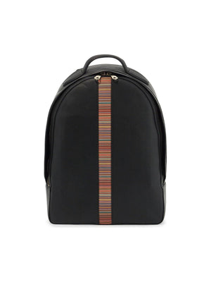 Signature Stripe Leather Backpack