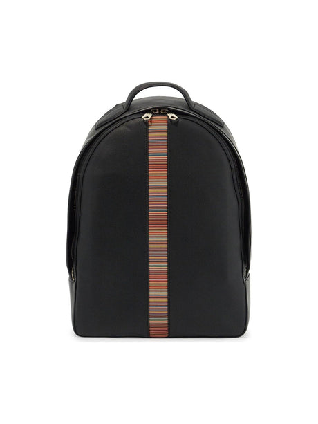 Signature Stripe Leather Backpack