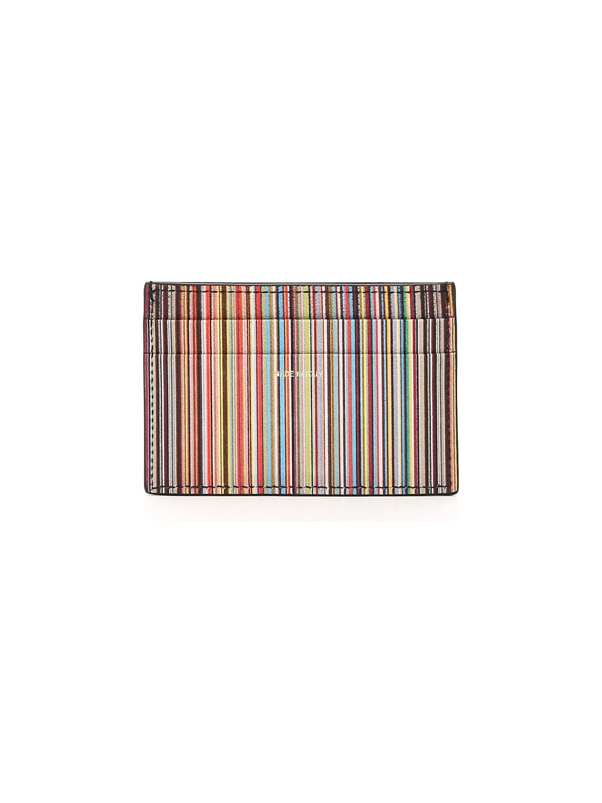 PAUL SMITH-Signature Stripe Leather Cardholder-JOHN JULIA