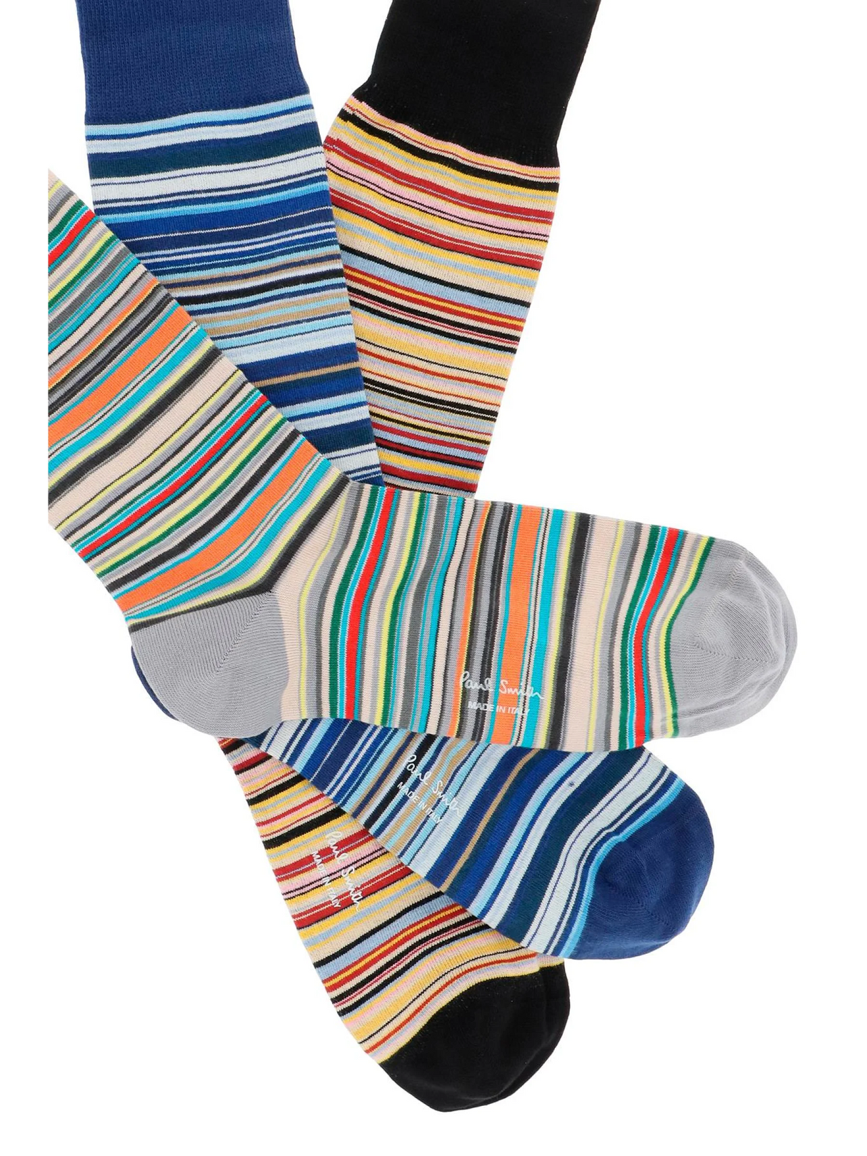 Signature Stripe Cotton Socks-Paul Smith-JOHN JULIA