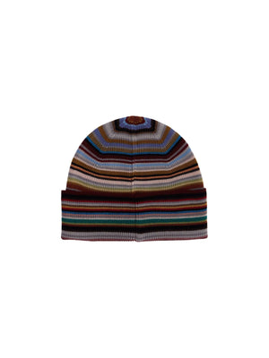 Signature Stripe Virgin Wool Beanie Hat