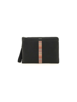 Signture Stripe Leather Pouch PAUL SMITH JOHN JULIA.