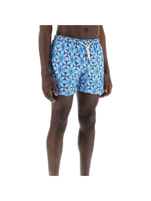 PENINSULA-Recycled Amalfi Print Swim Shorts-JOHN JULIA