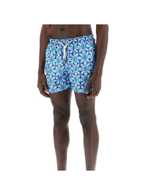 PENINSULA-Recycled Amalfi Print Swim Shorts-JOHN JULIA