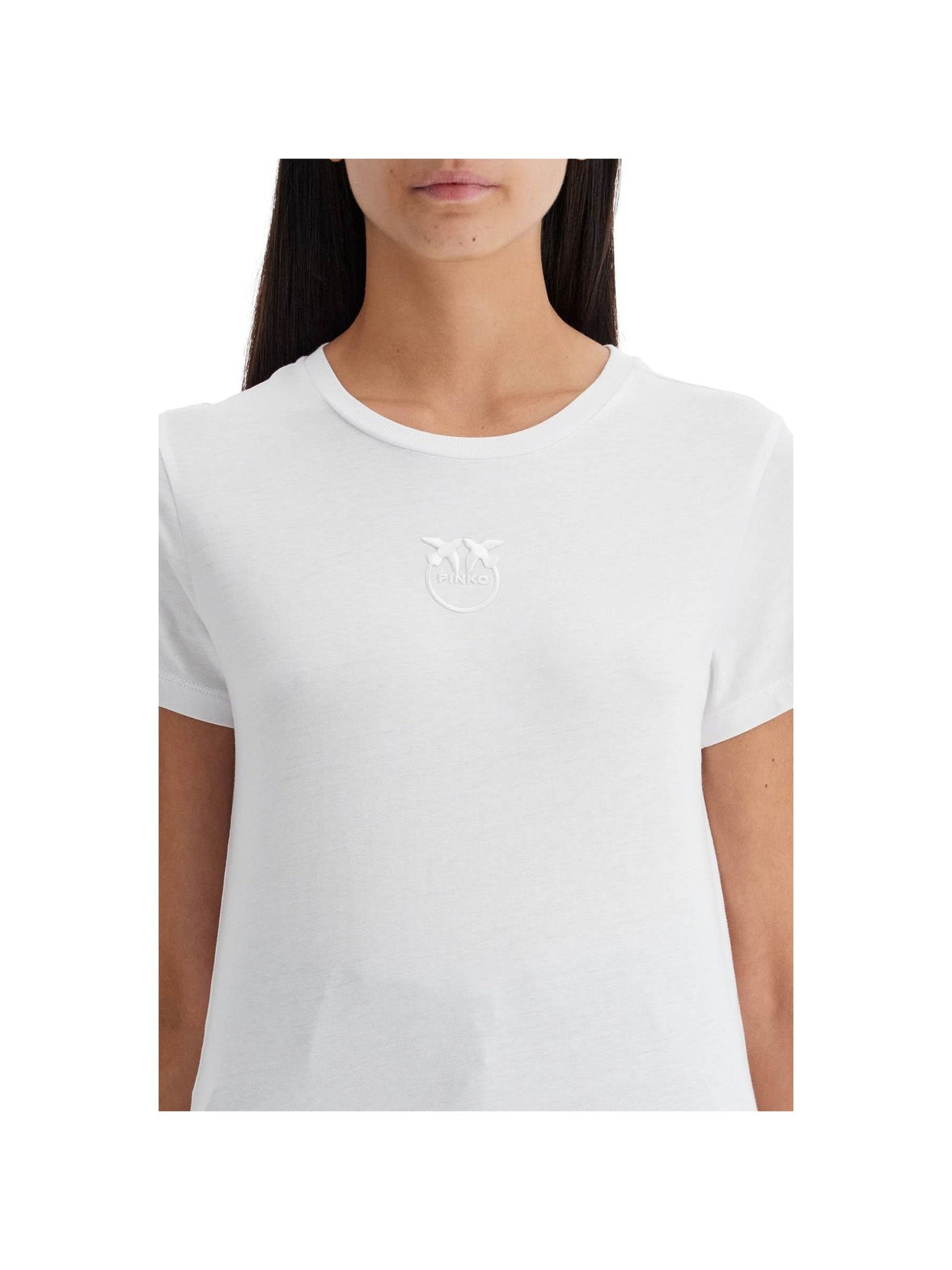 Cotton Jersey Short-Sleeved T-Shirt Embroidery - Women > Clothing > Tops and Sweatshirts > T-shirts and Polo shirts