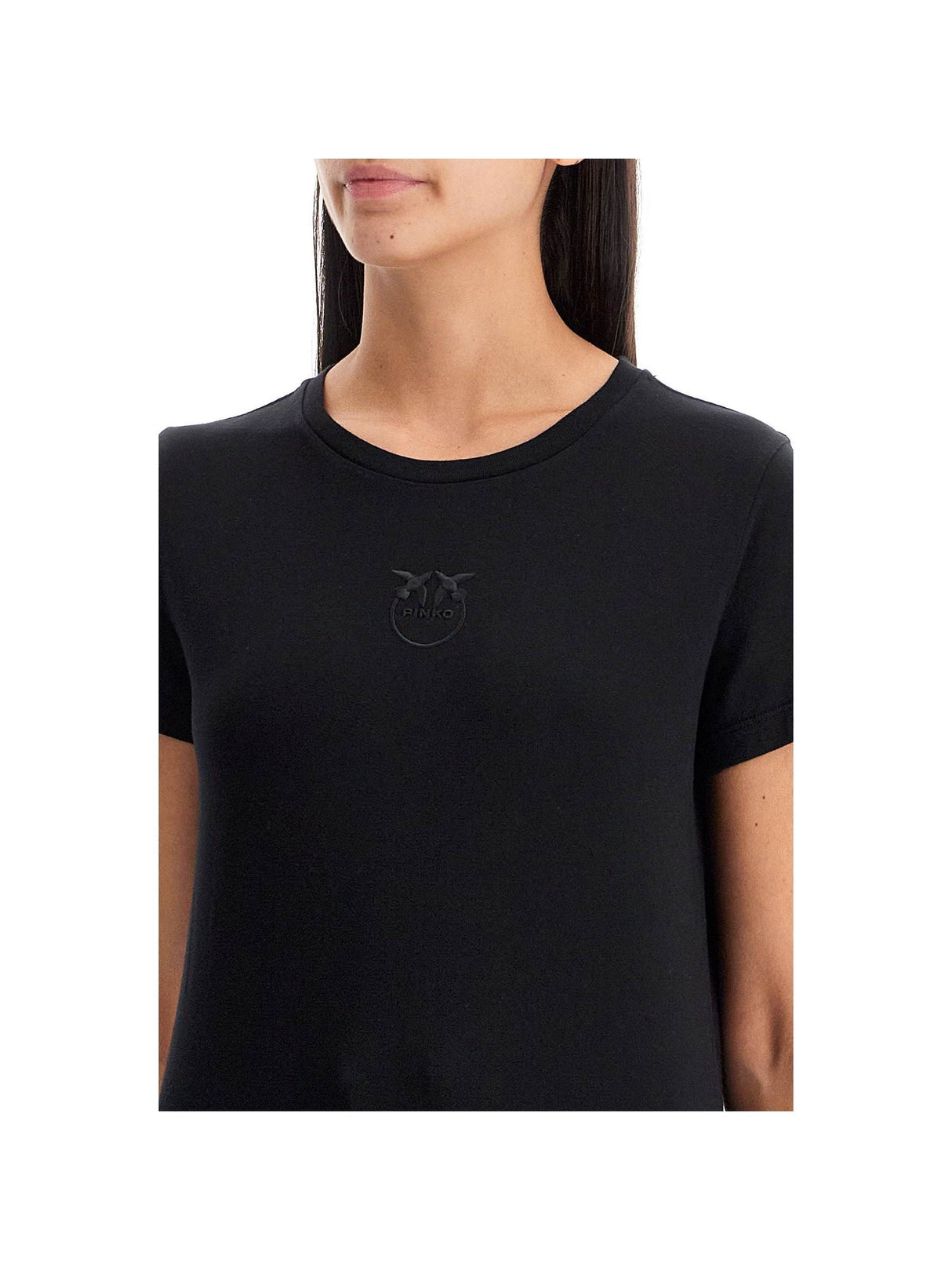 Cotton Jersey Short-Sleeved T-Shirt Embroidery