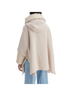 PINKO-Double-Faced Wool Hooded Cape-JOHN JULIA