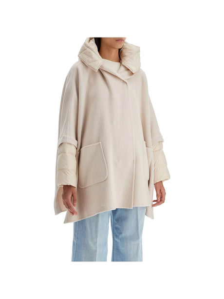 PINKO-Double-Faced Wool Hooded Cape-JOHN JULIA