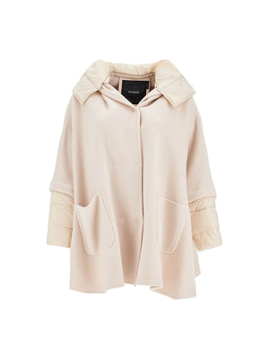 PINKO-Double-Faced Wool Hooded Cape-JOHN JULIA