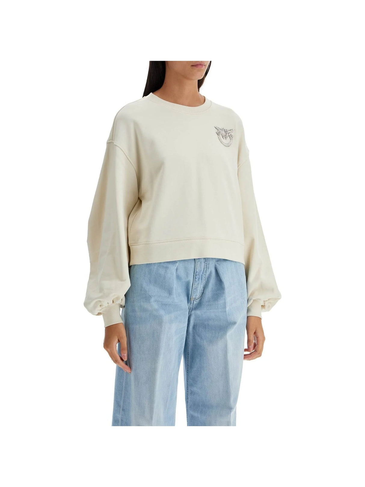 Embroidered Cotton Sweatshirt PINKO