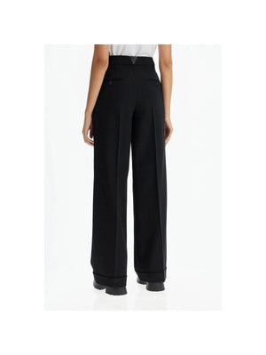 PINKO-Twill Wide Leg Trousers In Pal -JOHN JULIA.