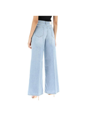 PINKO-Wide-Leg Vintage-Washed Cotton Jeans-JOHN JULIA