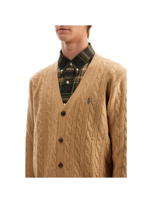 Braided Wool Cashmere Cardigan