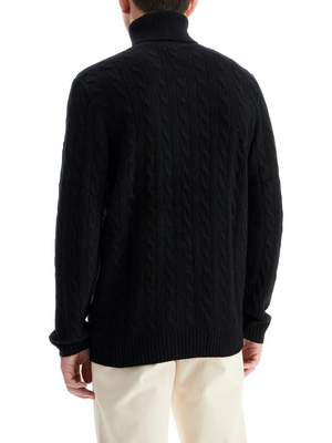 Cable-knit Wool And Cashmere Turt