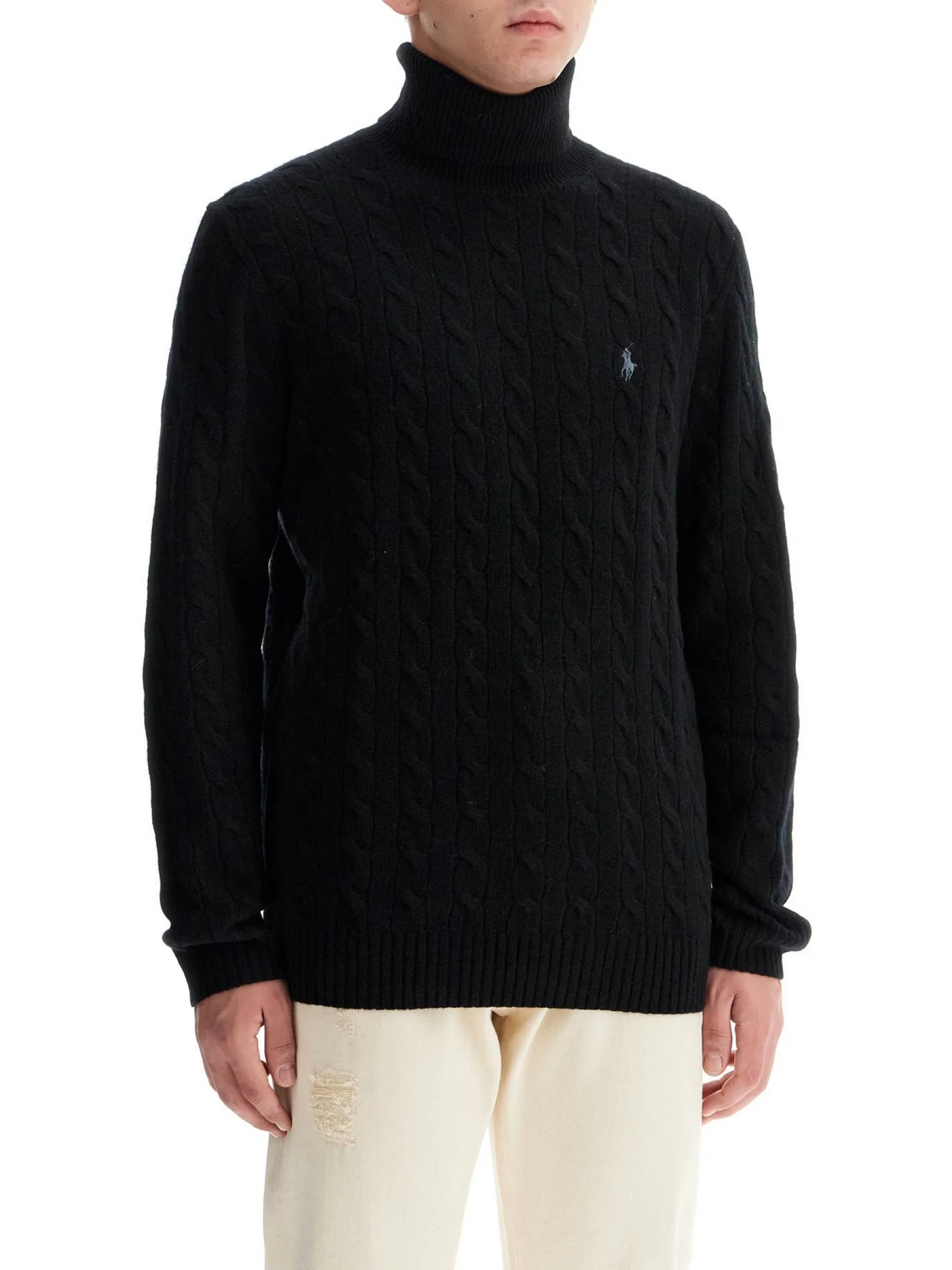 Cable-knit Wool And Cashmere Turt