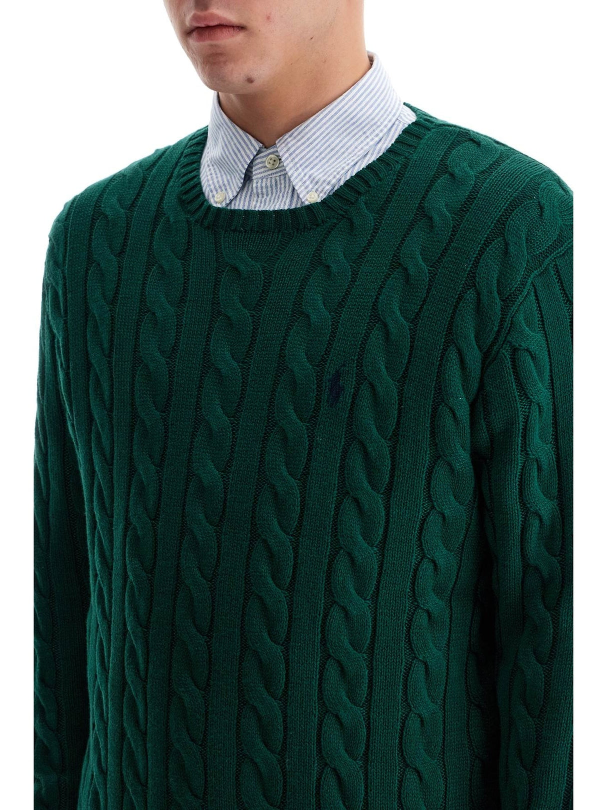 POLO RALPH LAUREN-Cotton Cable Knit Sweater-JOHN JULIA